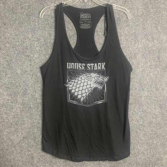Game Of Thrones Graphic Racer Back Tank Men 2XL House Stark Black  NWT - Picture 1 of 11